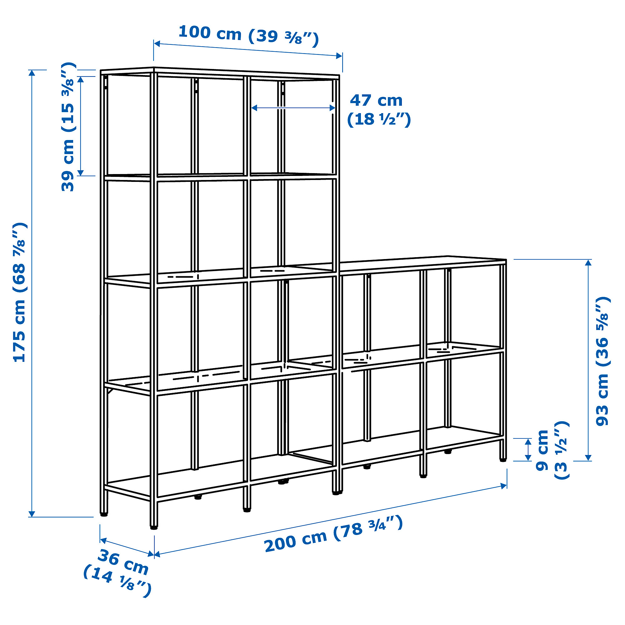 VITTSJÖ storage combination