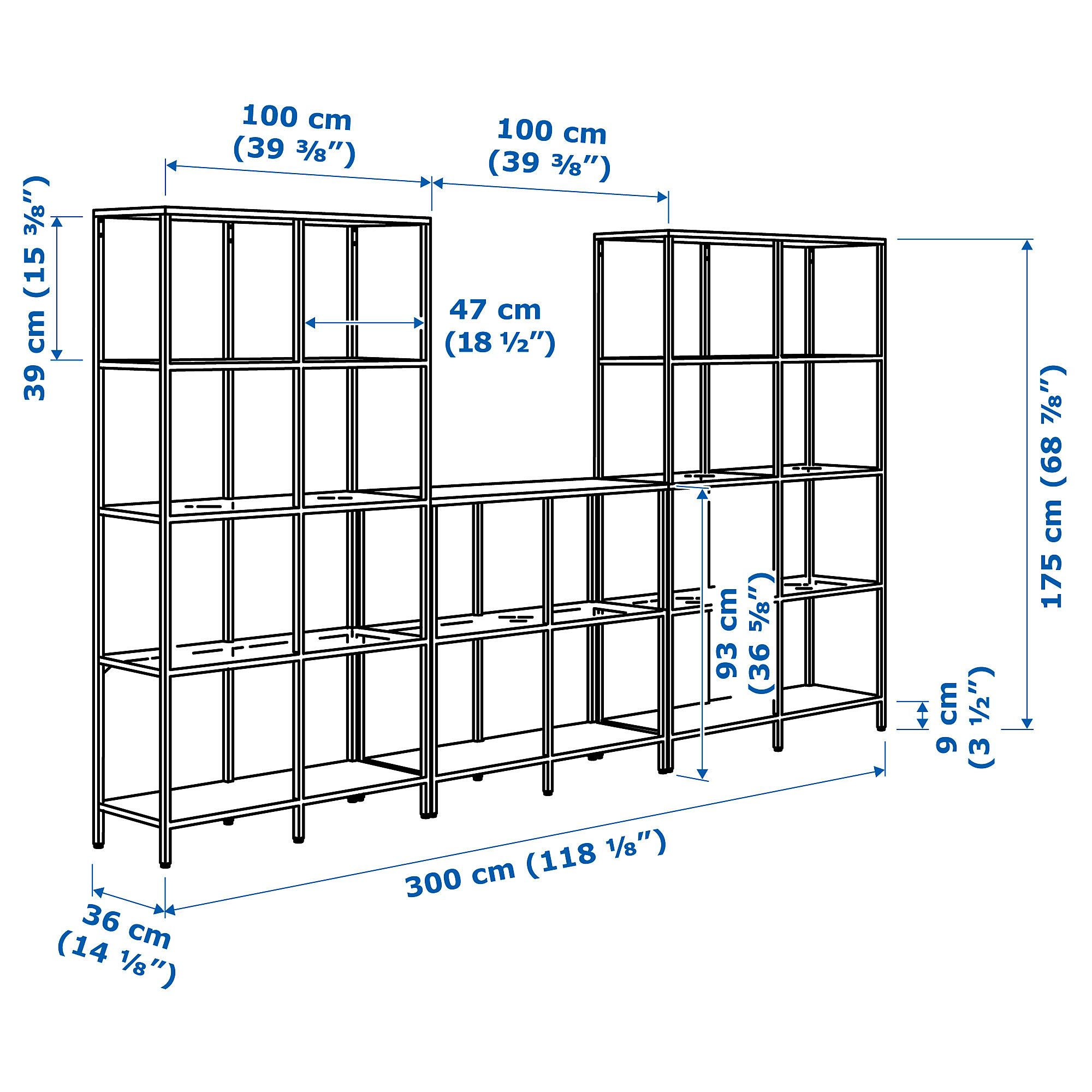 VITTSJÖ storage combination