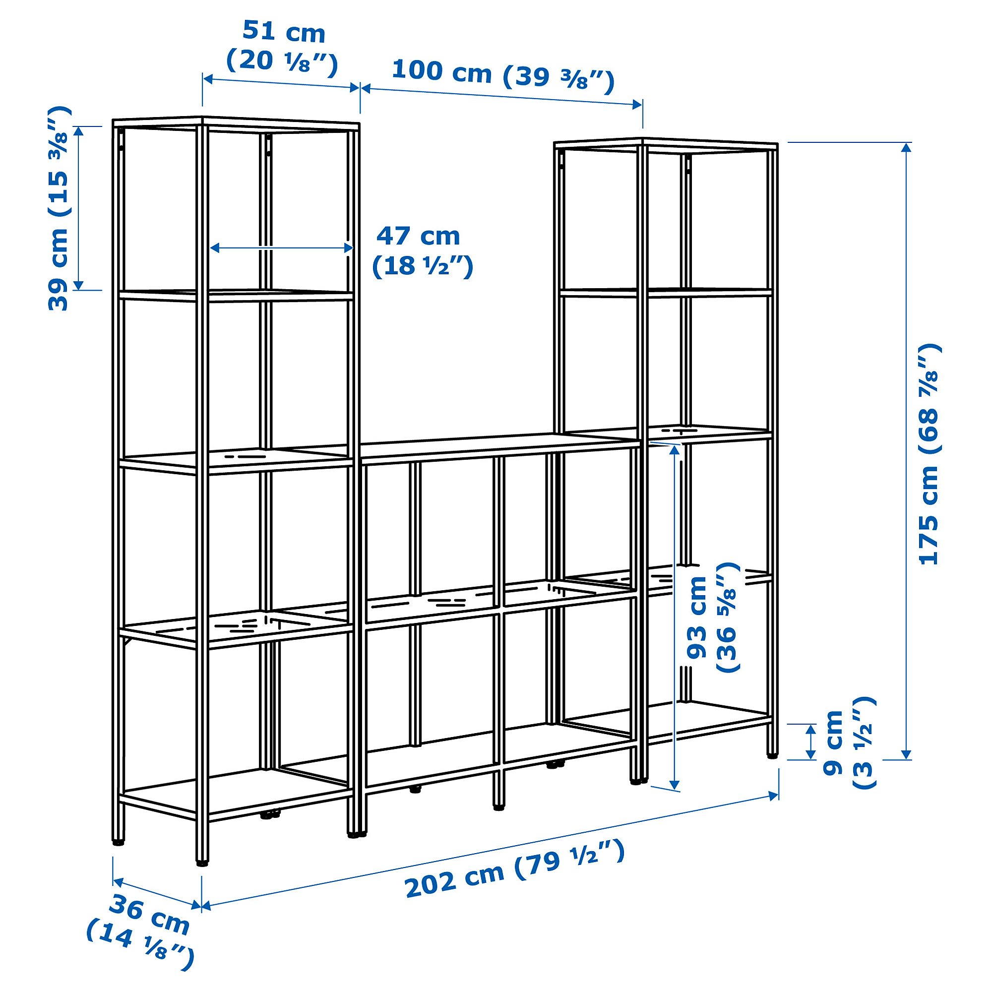 VITTSJÖ storage combination