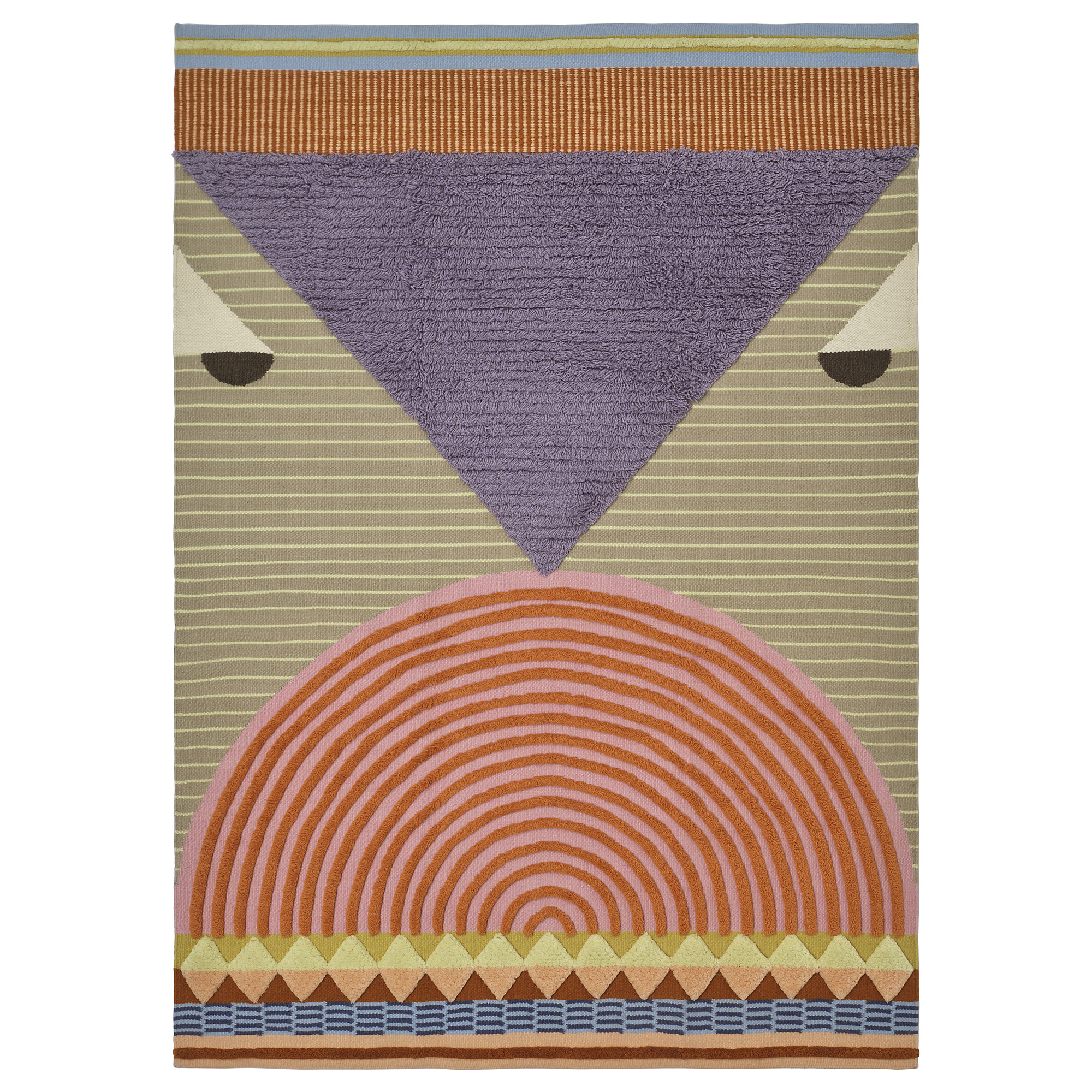 OMMJÄNGE rug, flatwoven