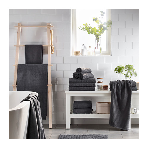 VÅGSJÖN - bath towel, dark grey | IKEA Taiwan Online - PE719378_S4