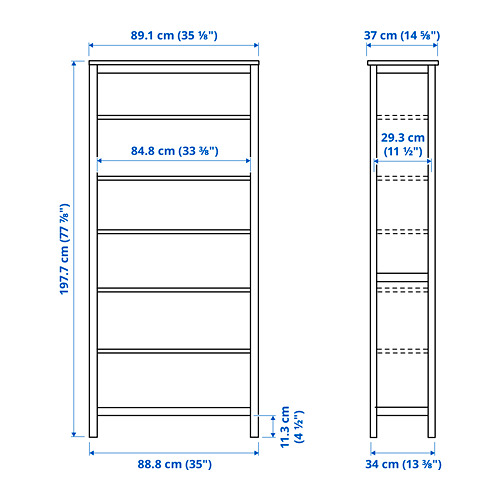 HEMNES - bookcase, black-brown/light brown | IKEA Taiwan Online - PE814197_S4