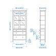 HEMNES glass-door cabinet with 3 drawers