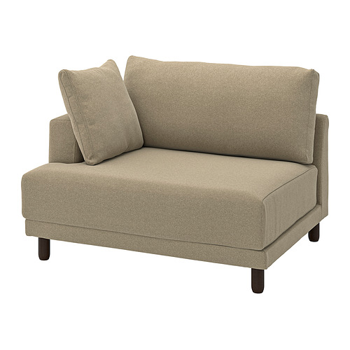 UPPÅKRA - 1.5-seat module, with armrest left/Johanneshov brown-beige | IKEA Taiwan Online - PE999640_S4