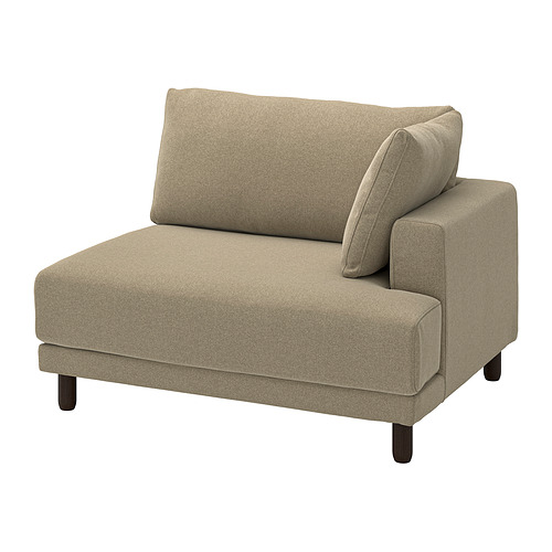 UPPÅKRA - 1.5-seat module, with armrest right/Johanneshov brown-beige | IKEA Taiwan Online - PE999656_S4