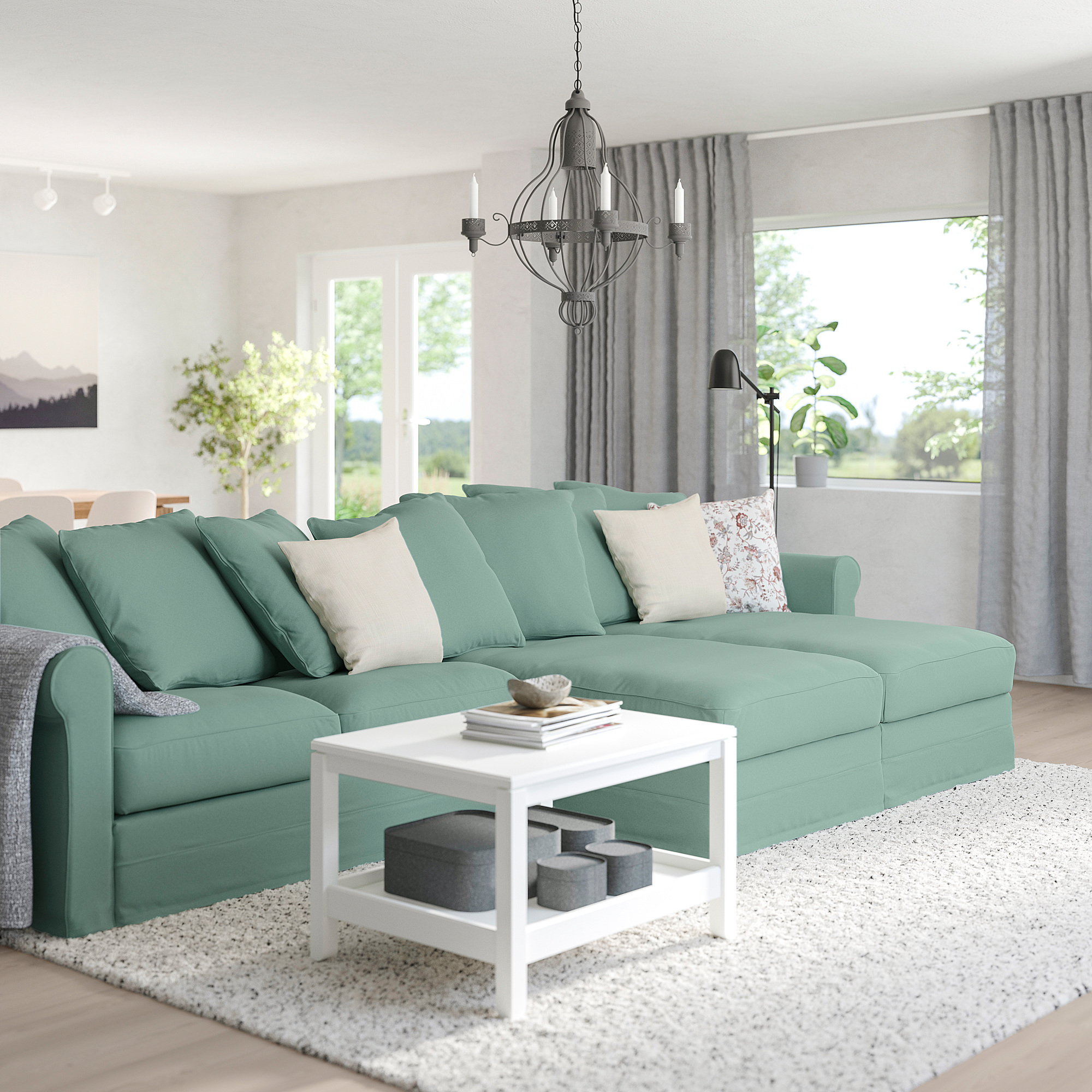 GRÖNLID 4-seat sofa with chaise longues