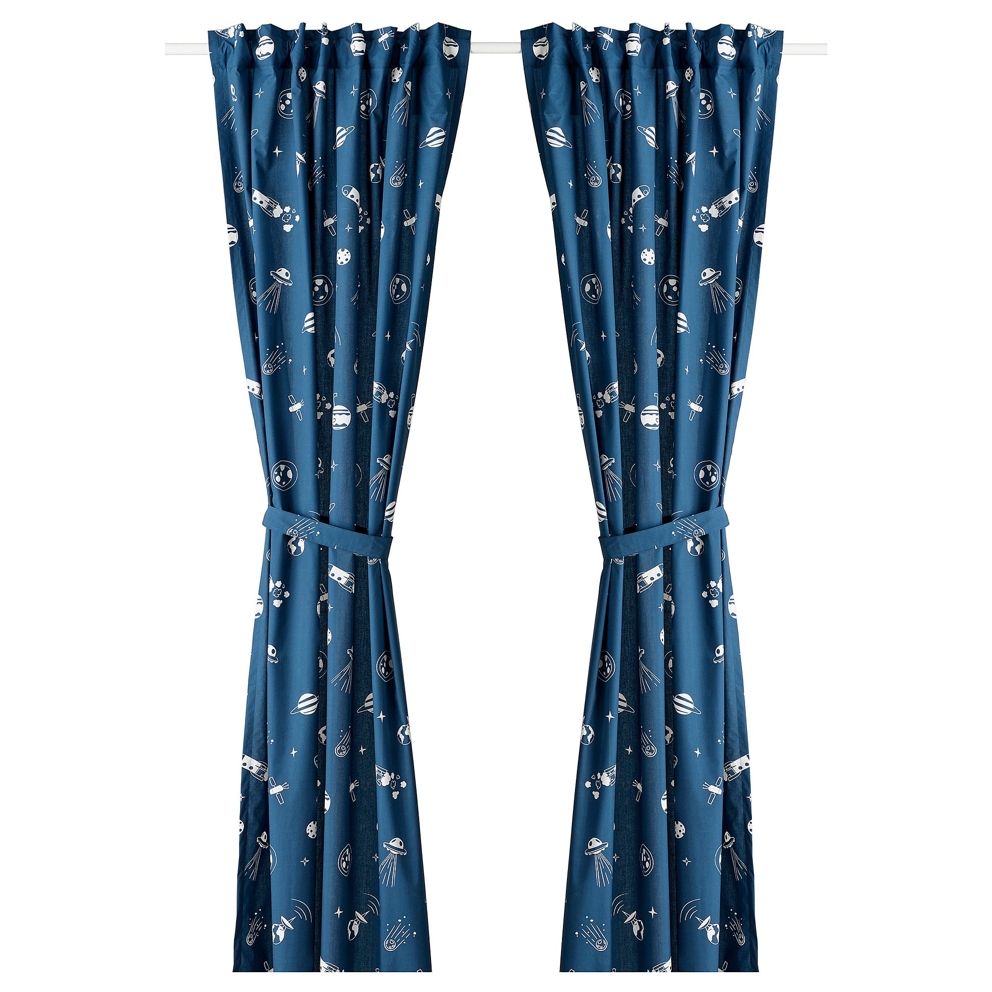 AFTONSPARV curtains with tie-backs, 1 pair