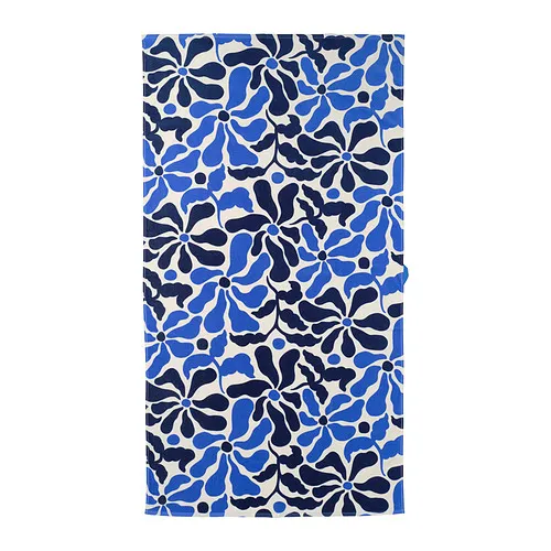 GULYXNE - 沙灘巾, 藍色/花朵圖形, 100x180 公分 | IKEA 線上購物 - PE961293_S4