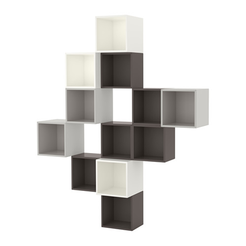 EKET - 上牆式收納櫃組合, 白色/深灰色/淺灰色 | IKEA 線上購物 - PE617900_S4