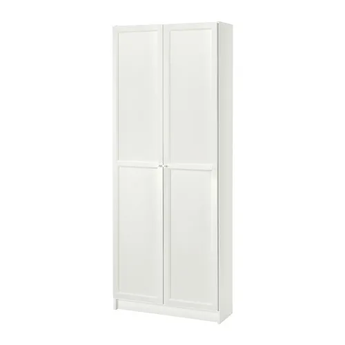 BILLY/OXBERG - bookcase with doors, white, 80x30x202 cm | IKEA Taiwan Online - PE895753_S4