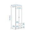 BRUKSVARA wardrobe with 2 doors and 2 drawers
