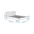 BRUKSVARA bed frame with 3 storage boxes