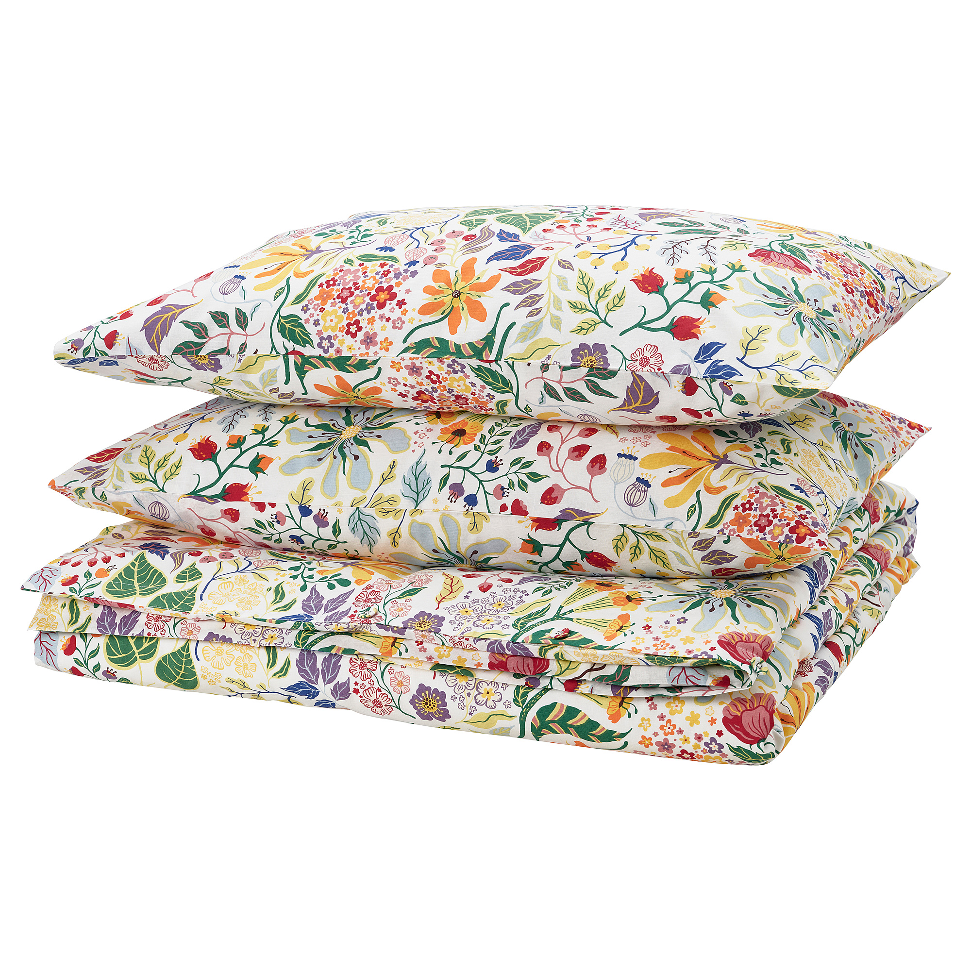 STRANDLUMMER duvet cover and 2 pillowcases