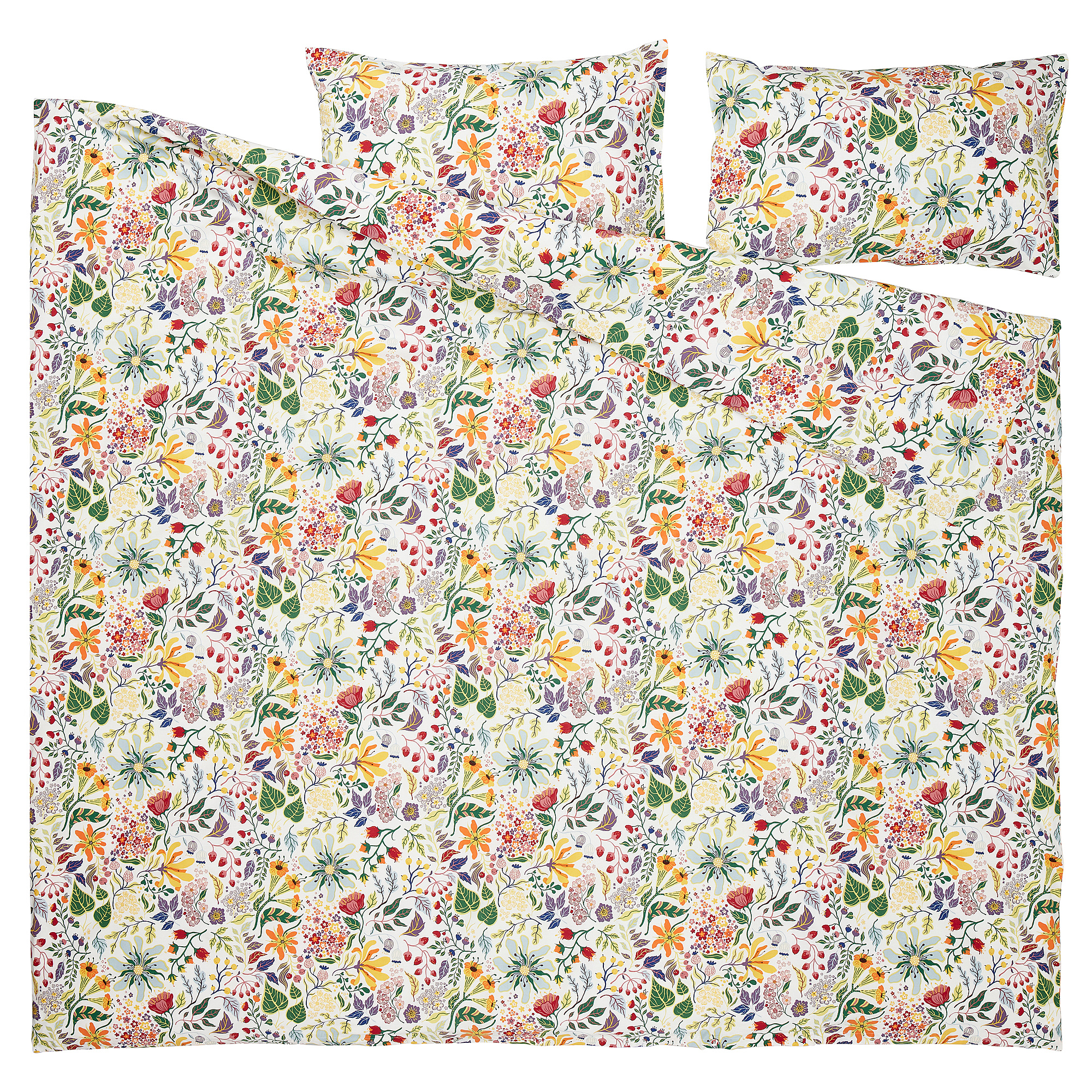 STRANDLUMMER duvet cover and 2 pillowcases