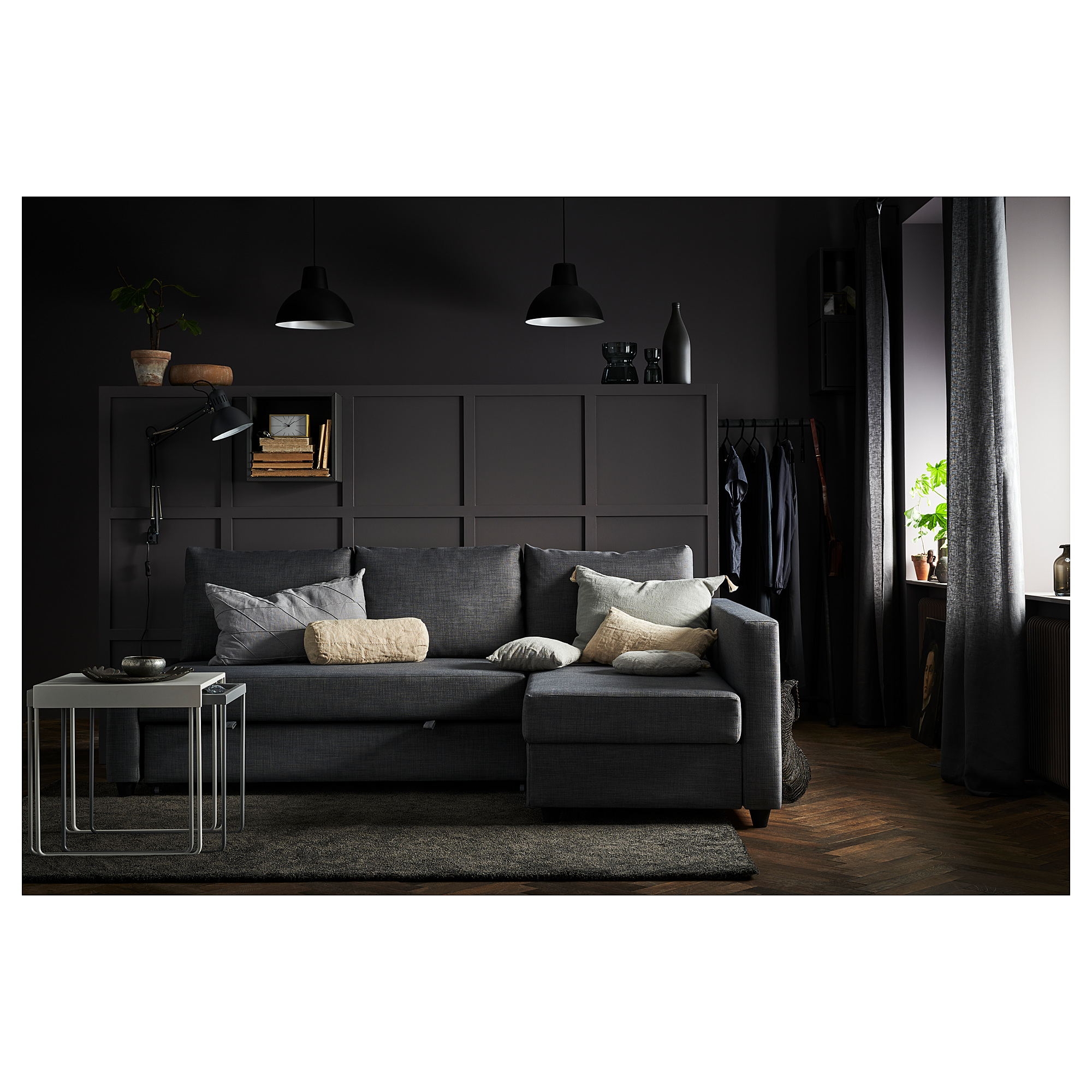 FRIHETEN corner sofa-bed with storage