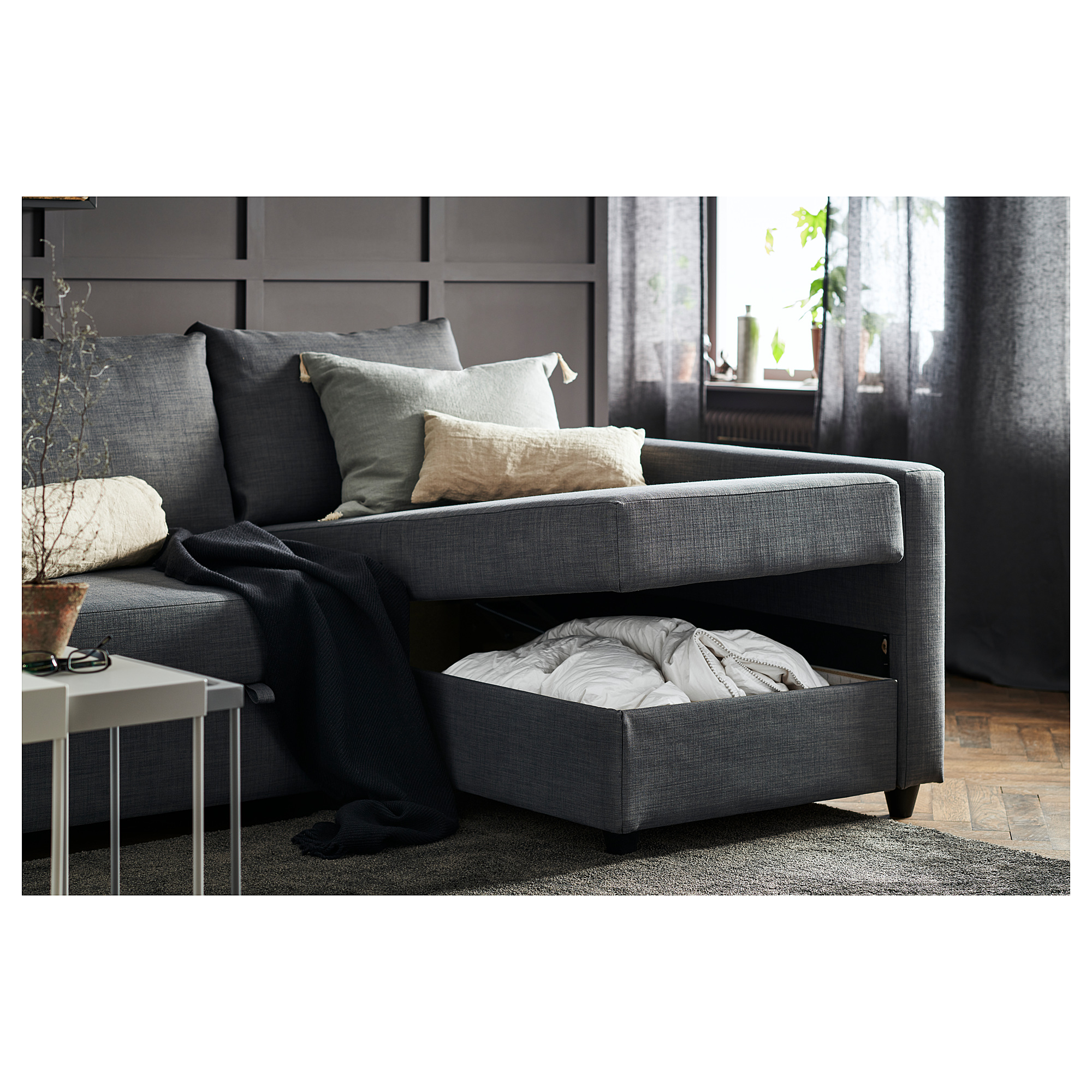 FRIHETEN/KLAGSHAMN corner sofa-bed with storage