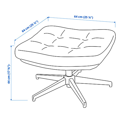 HAVBERG - 椅凳, Lejde 灰色/黑色 | IKEA 線上購物 - PE857375_S4