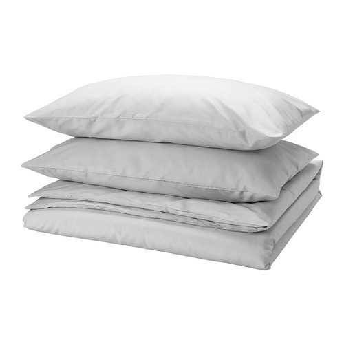 PILTANDVINGE - duvet cover and 2 pillowcases, grey, 200x200/50x80 cm | IKEA Taiwan Online - PE931333_S4