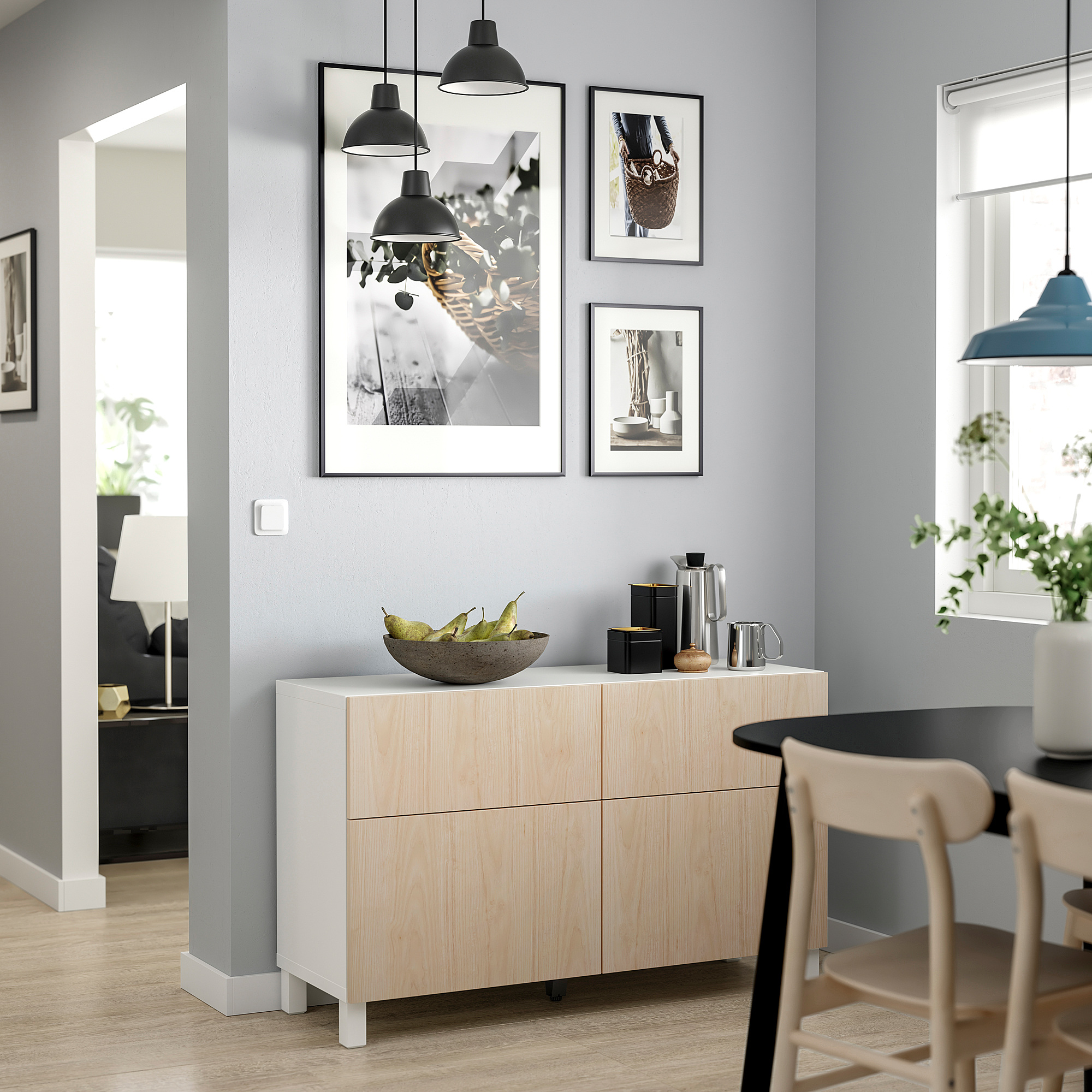 BESTÅ storage combination w doors/drawers