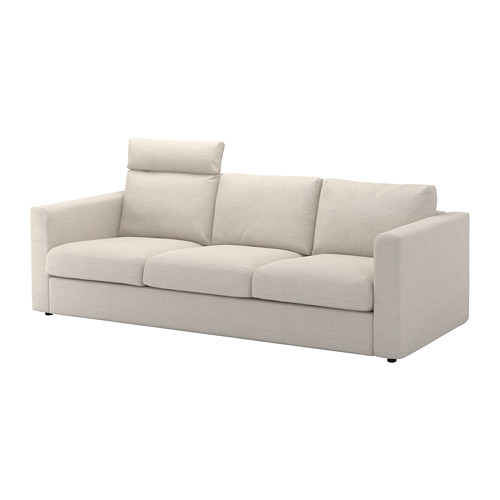 VIMLE - 3-seat sofa, with headrest/Gunnared beige | IKEA Taiwan Online - PE675178_S4