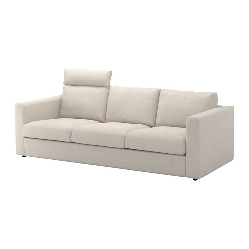 VIMLE - 3-seat sofa, with headrest/Gunnared beige | IKEA Taiwan Online - PE675178_S4