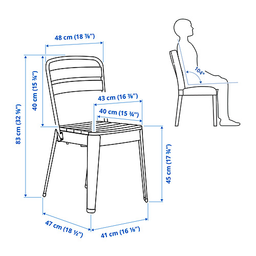 NORDVIKEN/NORRMANSÖ table and 4 chairs