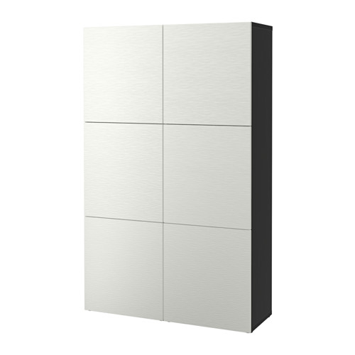 BESTÅ - storage combination with doors, black-brown/Laxviken white | IKEA Taiwan Online - PE554375_S4