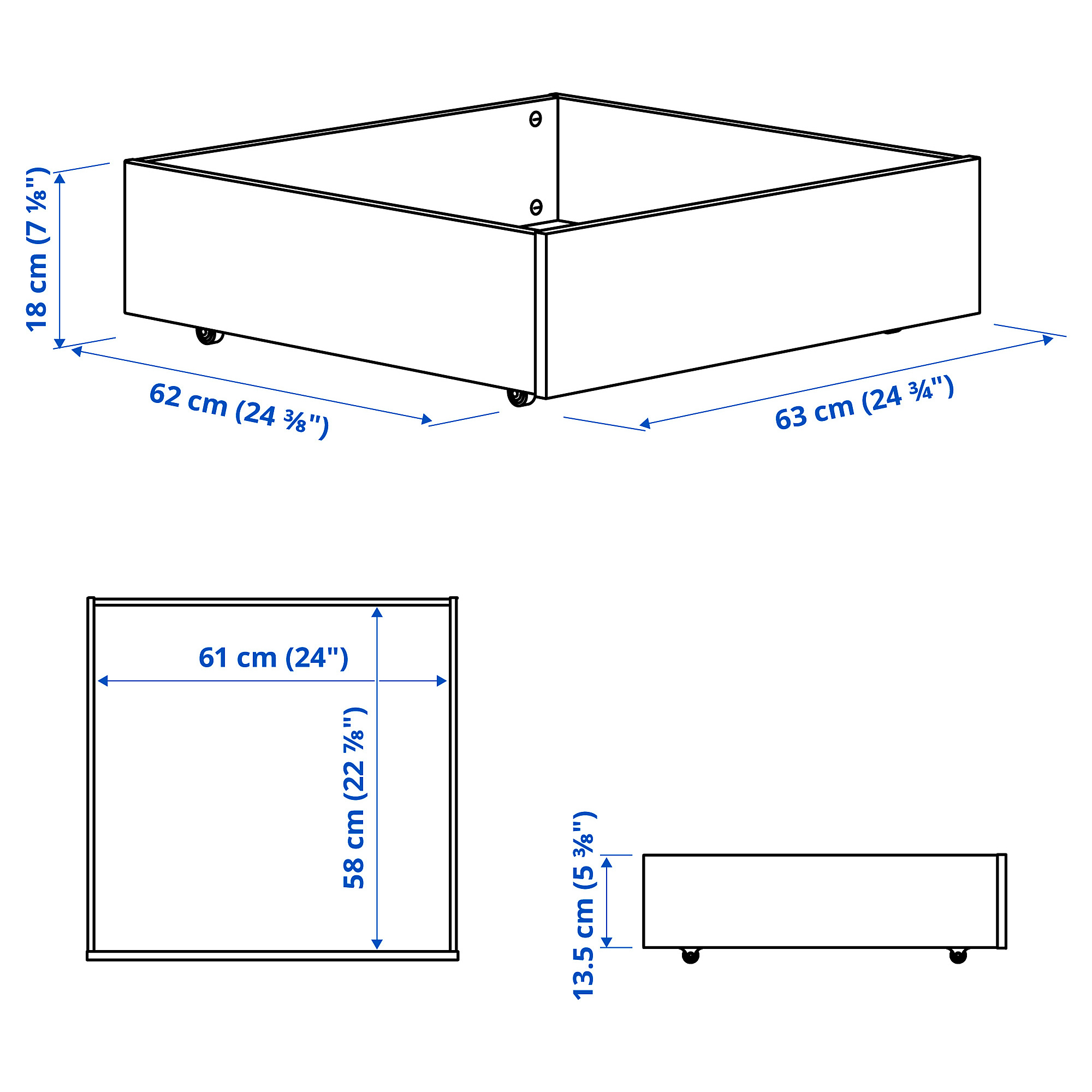 BRUKSVARA bed storage box