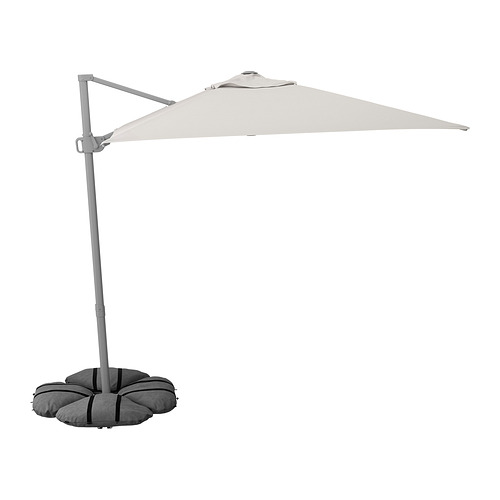 SVALÖN/IGGÖN - 掛傘附底座, 淺灰米色/深灰色, 300x200 公分 | IKEA 線上購物 - PE961523_S4