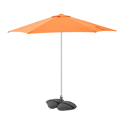 HÖGÖN/IGGÖN - 陽傘附底座, 亮橙色/深灰色, 270 公分 | IKEA 線上購物 - PE961526_S4