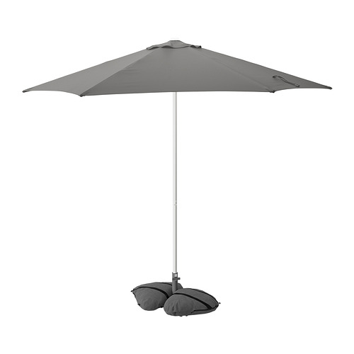 HÖGÖN/IGGÖN - 陽傘附底座, 灰色/深灰色, 270 公分 | IKEA 線上購物 - PE961527_S4
