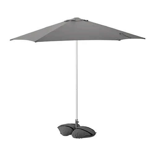 HÖGÖN/IGGÖN - 陽傘附底座, 灰色/深灰色, 270 公分 | IKEA 線上購物 - PE961527_S4