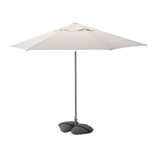 JOGGESÖ/IGGÖN - 陽傘附底座, 傾斜式 淺灰米色/深灰色, 300 公分 | IKEA 線上購物 - PE961529_S4