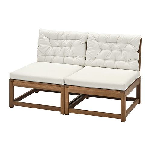 NÄMMARÖ - 戶外雙人座沙發, 淺棕色/Kuddarna 淺灰米色 | IKEA 線上購物 - PE961543_S4