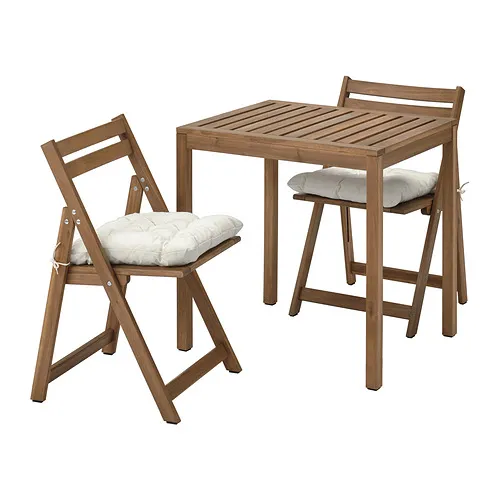 NÄMMARÖ - 戶外餐桌椅組, 淺棕色/Kuddarna 淺灰米色, 75x63 公分 | IKEA 線上購物 - PE961554_S4
