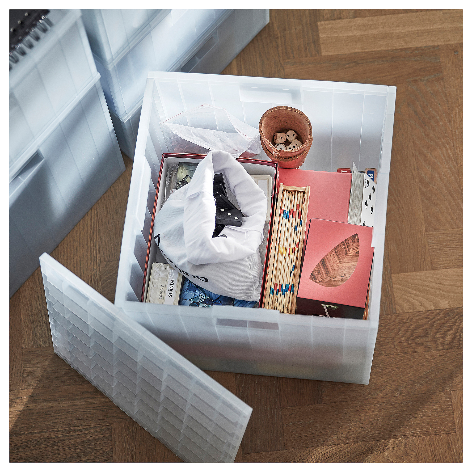 PANSARTAX storage box with lid