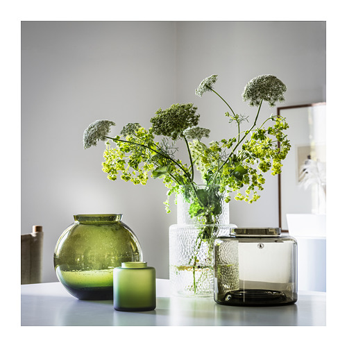 KONSTFULL - vase, clear glass/patterned | IKEA Taiwan Online - PE857666_S4