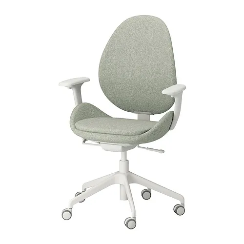 HATTEFJÄLL - 辦公椅附扶手, Gunnared 淺綠色/白色 | IKEA 線上購物 - PE896024_S4