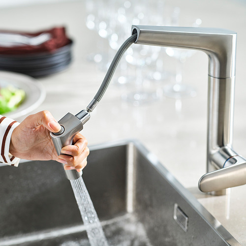 MAJSJÖN kitchen mixer tap pull out w spray