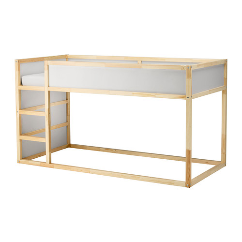 KURA - reversible bed, white/pine | IKEA Taiwan Online - PE331953_S4