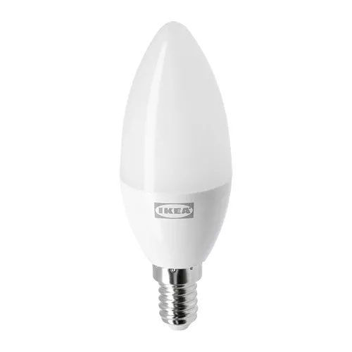 TRÅDFRI - LED燈泡 E14 470流明, 智慧 無線調光/白光光譜 燭形 | IKEA 線上購物 - PE814668_S4