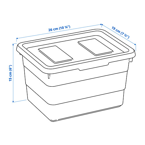 SOCKERBIT - 附蓋收納盒, 白色 | IKEA 線上購物 - PE814696_S4