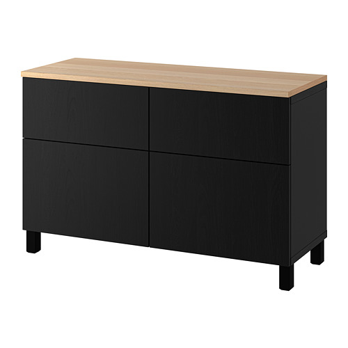 BESTÅ - storage combination w doors/drawers, black-brown/Lappviken/Stubbarp black-brown | IKEA Taiwan Online - PE814694_S4