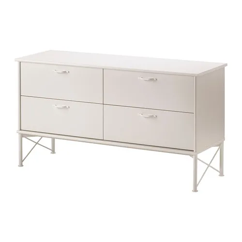 MUSKEN - 抽屜櫃/4抽, 白色, 118x65 公分 | IKEA 線上購物 - PE332004_S4