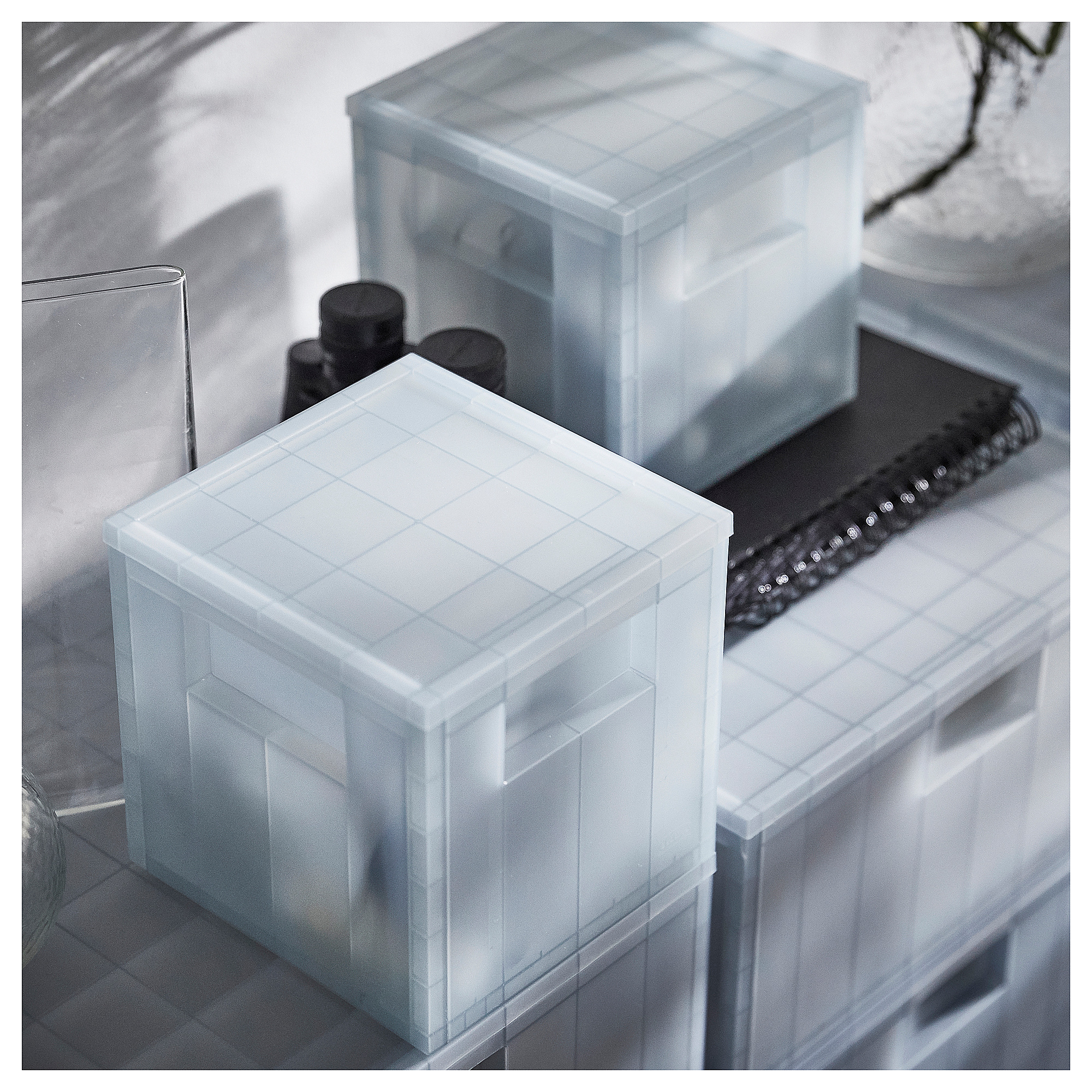 PANSARTAX storage box with lid