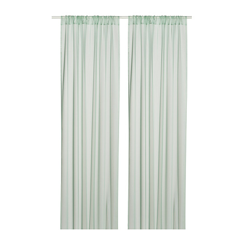TERESIA - sheer curtains, 1 pair, light green/with rod pocket | IKEA Taiwan Online - PE962359_S4