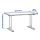 BEKANT - Electric Standing Desk, desk sit/stand, black stained ash veneer/white | IKEA Taiwan Online - PE618616_S1