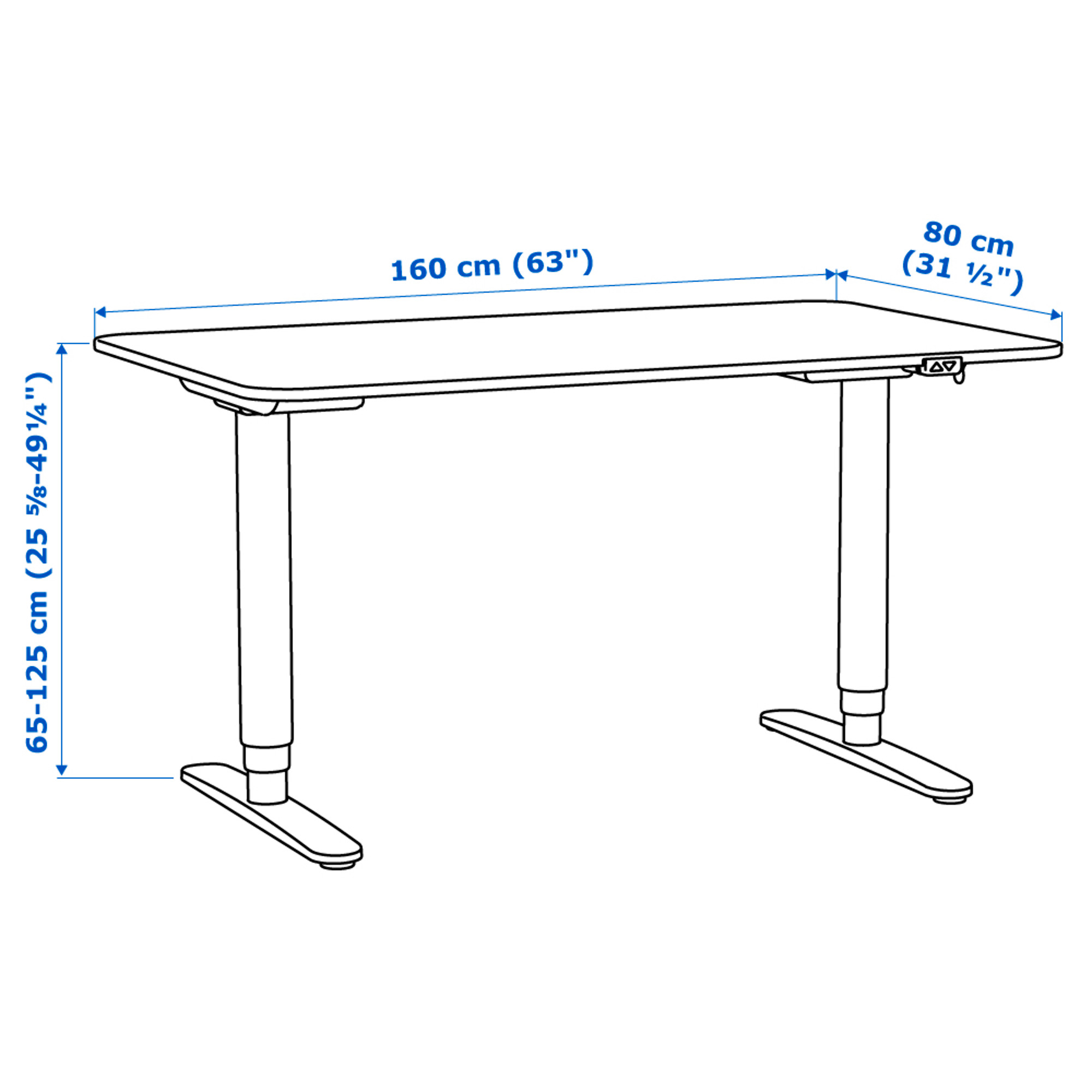 BEKANT desk sit/stand