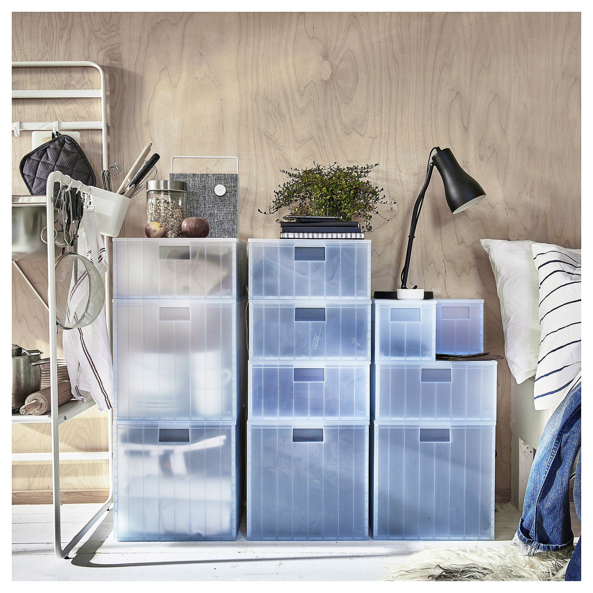PANSARTAX storage box with lid