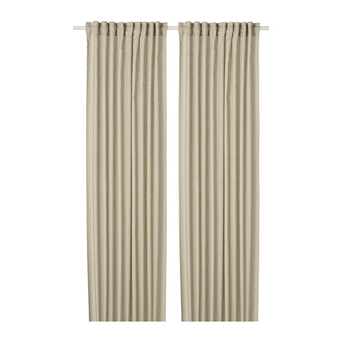 DYTÅG - curtains, 1 pair, linen/with heading tape | IKEA Taiwan Online - PE961586_S4